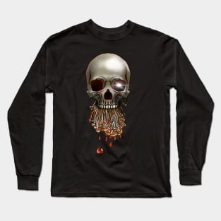 Skull Love Enoki Mushrooms Long Sleeve T-Shirt